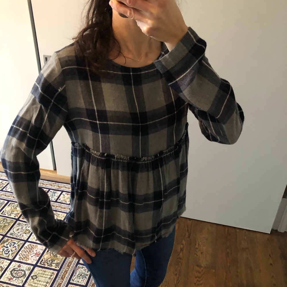 Bella DAHL flannel blouse